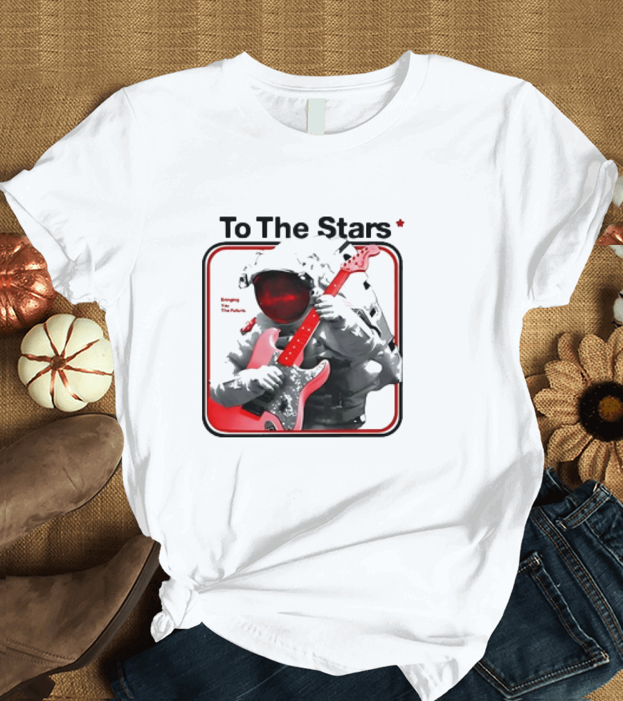 To the Stars Astronaut Playing Guitar Bringing the Future T-Shirt