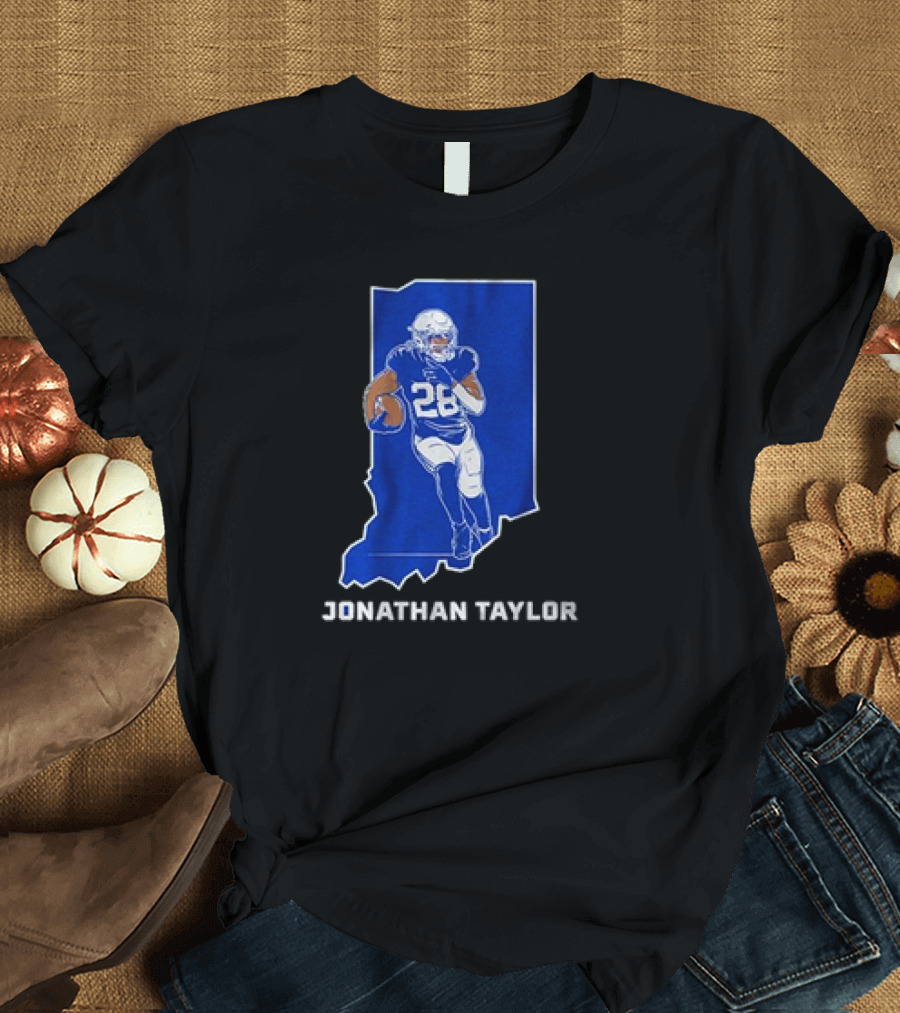 Indianapolis Colts Jonathan Taylor 28 Indiana Star T-Shirt
