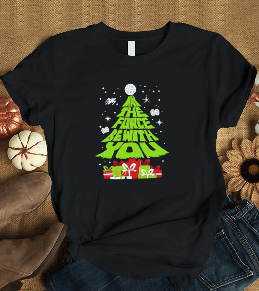 Star Wars May the Force Be with You Christmas Tree T-Shirt