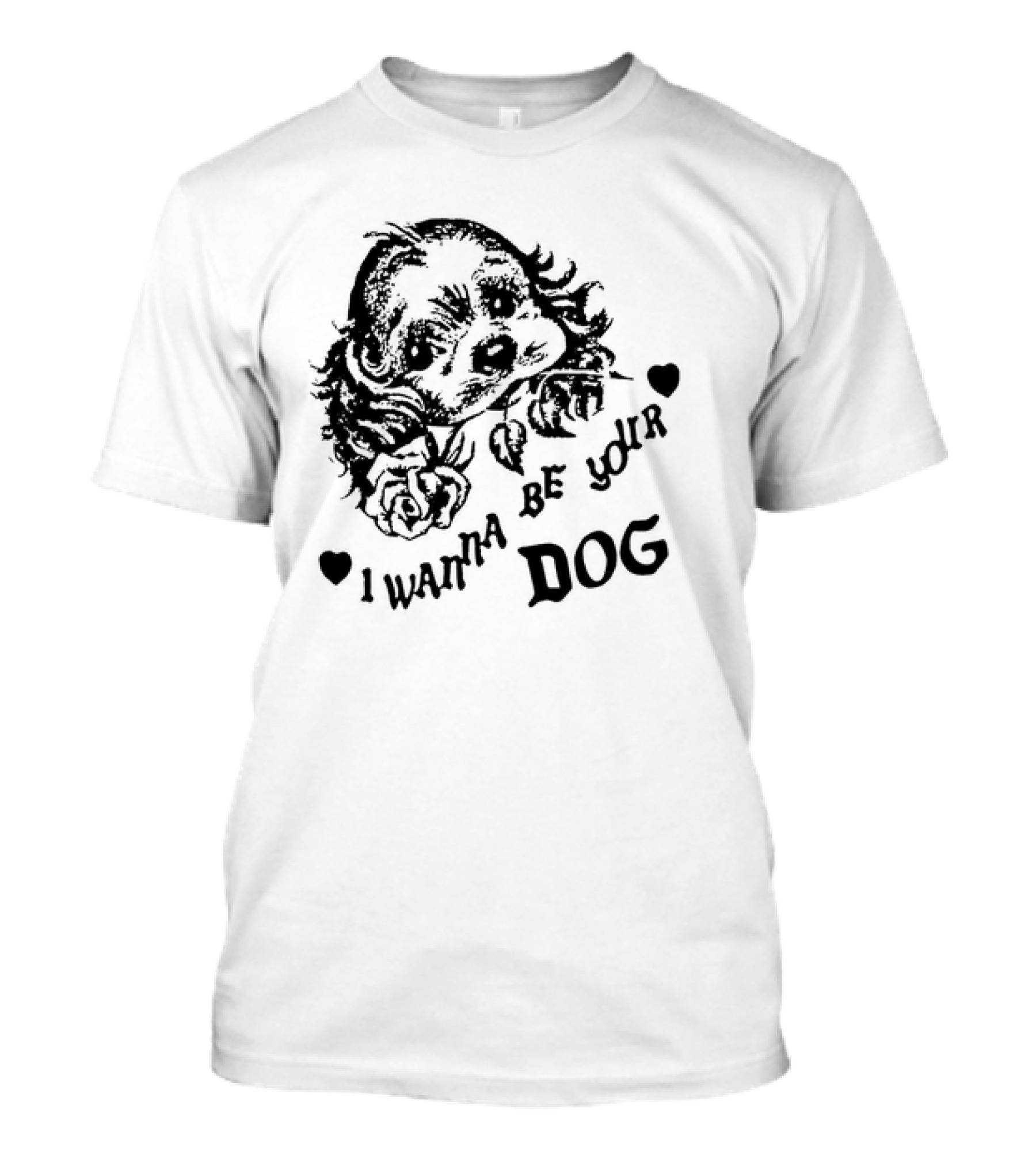 I Wanna Be Your Dog Bread And Water Print T-Shirt
