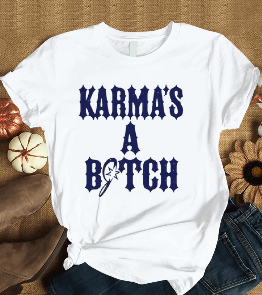 Karma's a Bitch Magic Wand Stars T-Shirt
