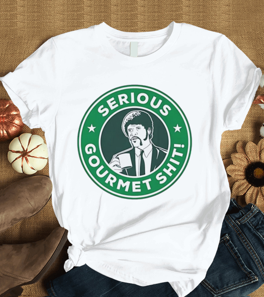 Serious Gourmet Shit Funny Logo Coffee Circle T-Shirt