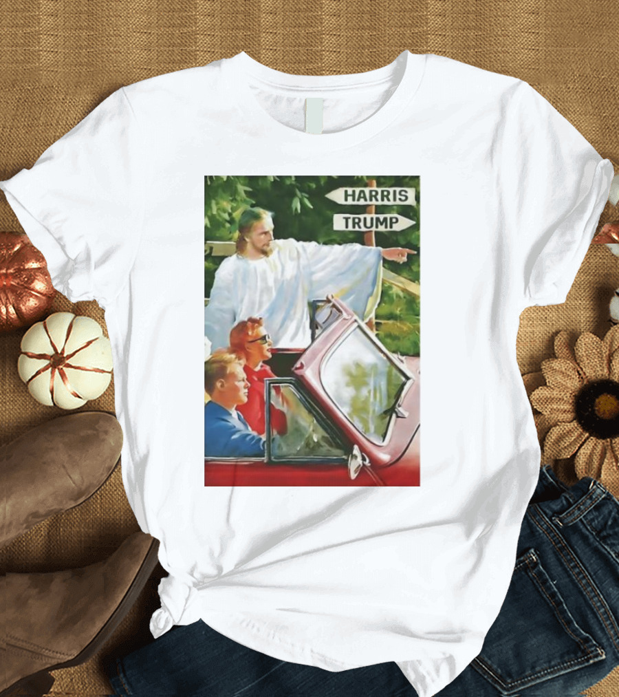 The Right Road Vintage Jesus Is Lord Harris Trump Signs T-Shirt