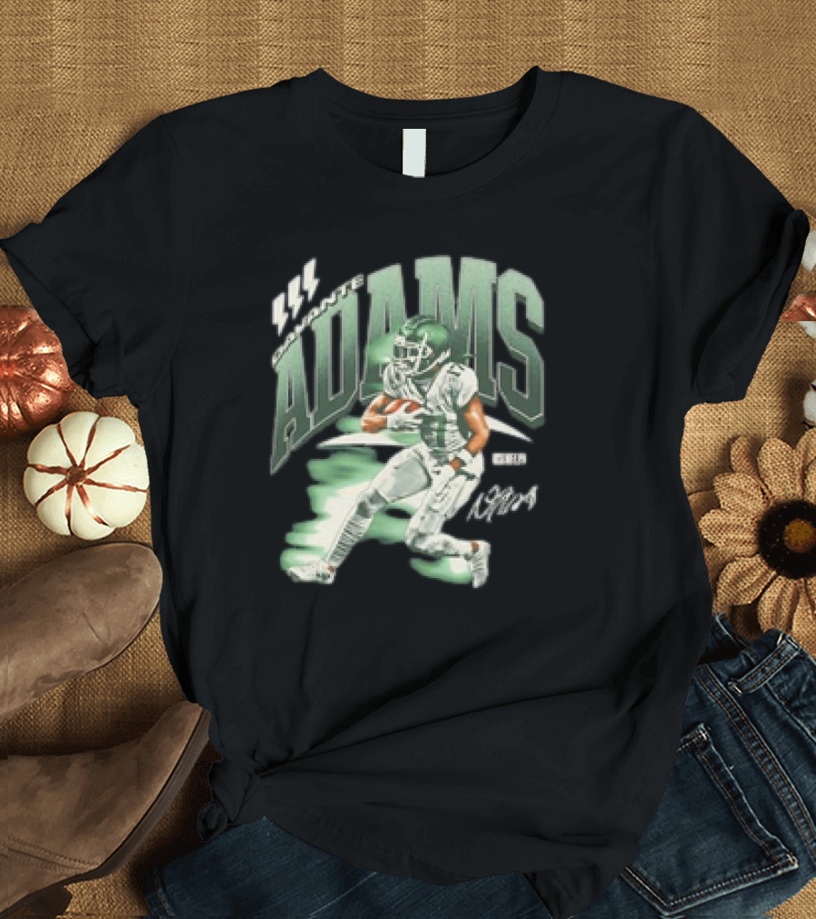 Davante Adams New York Jets Retro Football Player Action T-Shirt