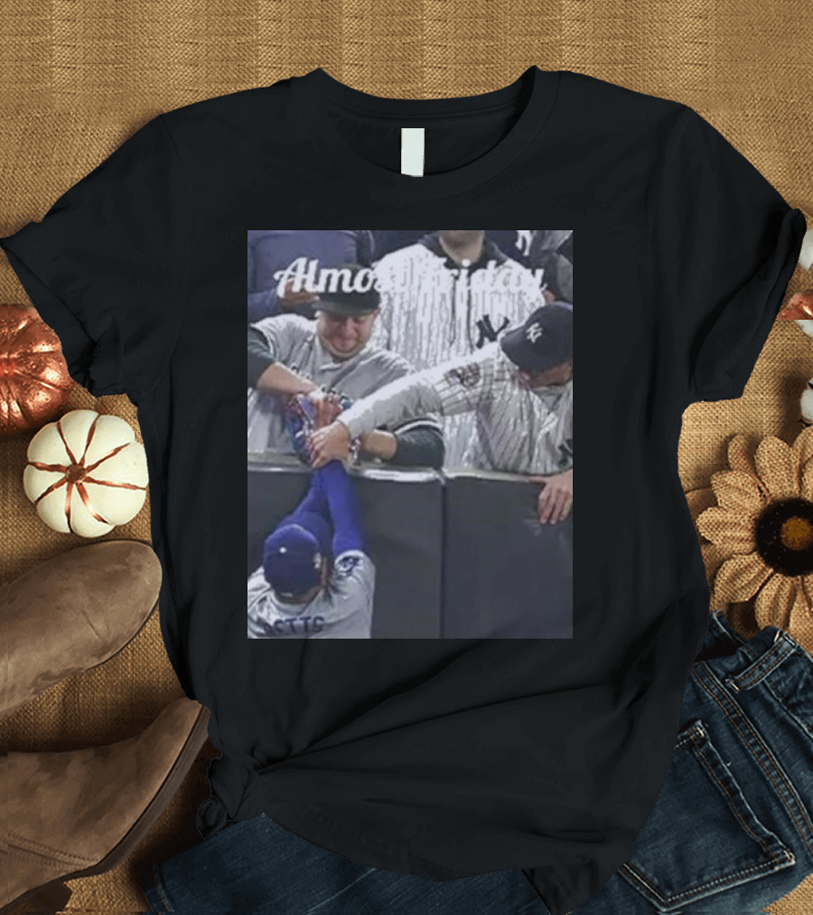 Almost Friday NY Yankees Fans Grabbing Mookie Betts Glove T-Shirt