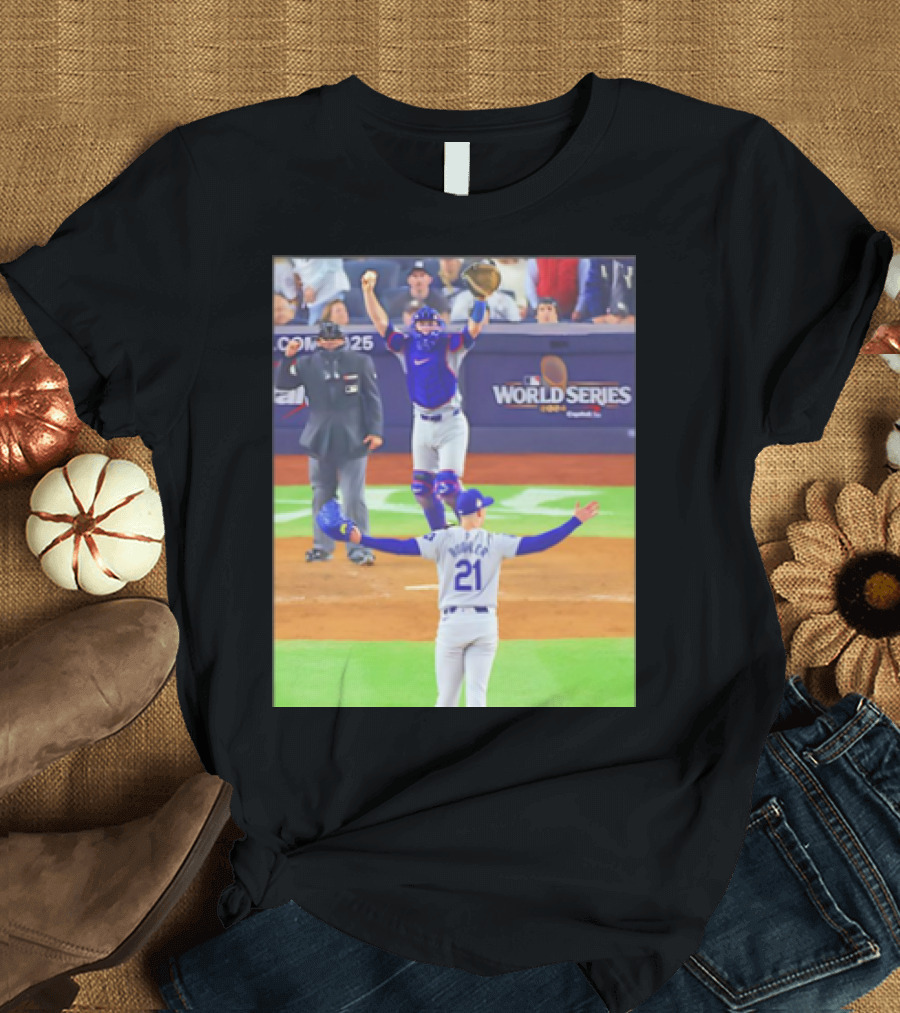 Walker Buehler Los Angeles Dodgers World Series Champions Celebration T-Shirt