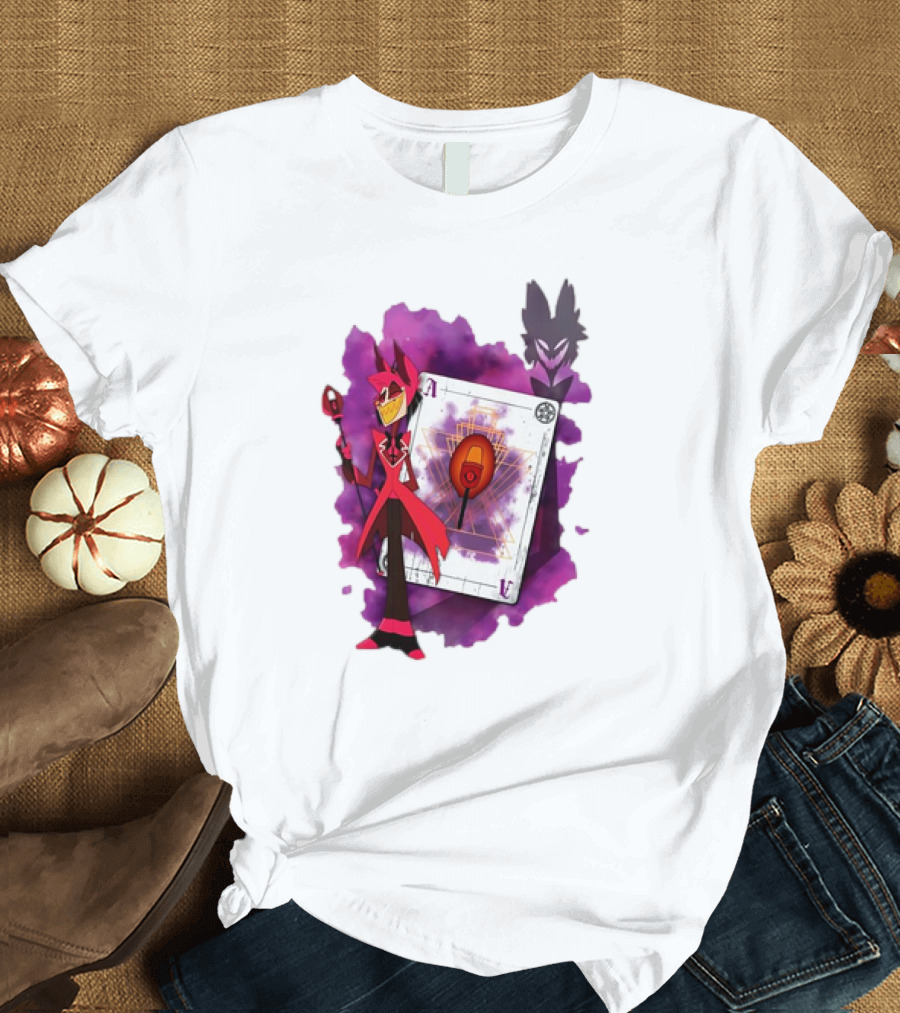 Lilac Ace in the Hole Hazbin Alastor T-Shirt