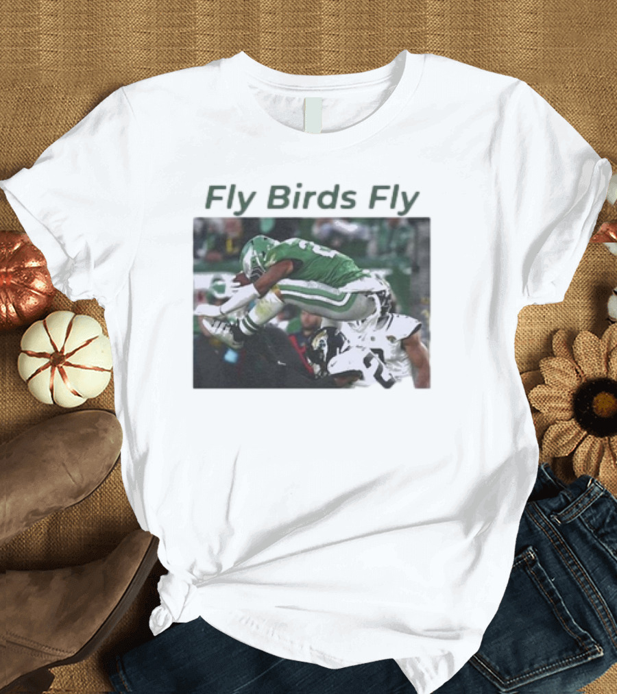 Saquon Barkley Fly Birds Fly Reverse Hurdle T-Shirt
