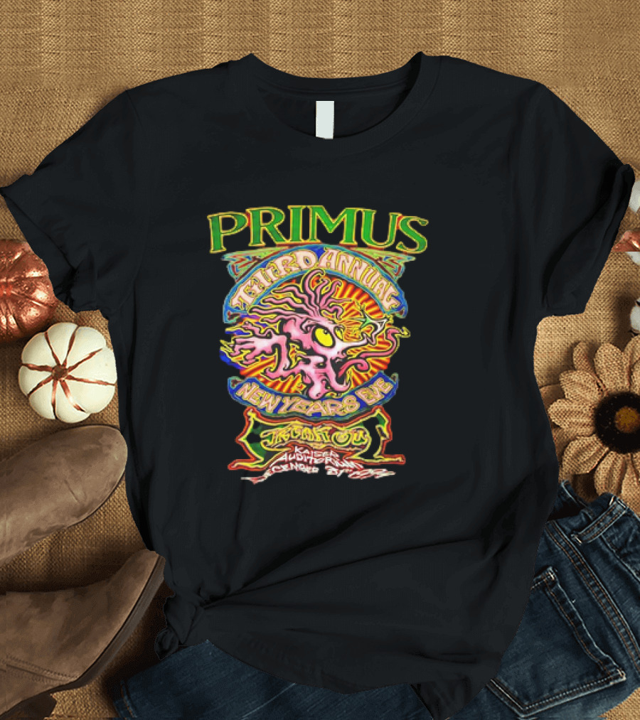 Primus Third Annual New Years Eve Freak Out Kaiser Auditorium Oakland 1996 T-Shirt