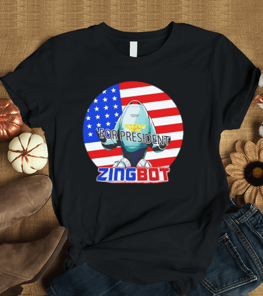 Zingbot for President USA Flag T-Shirt