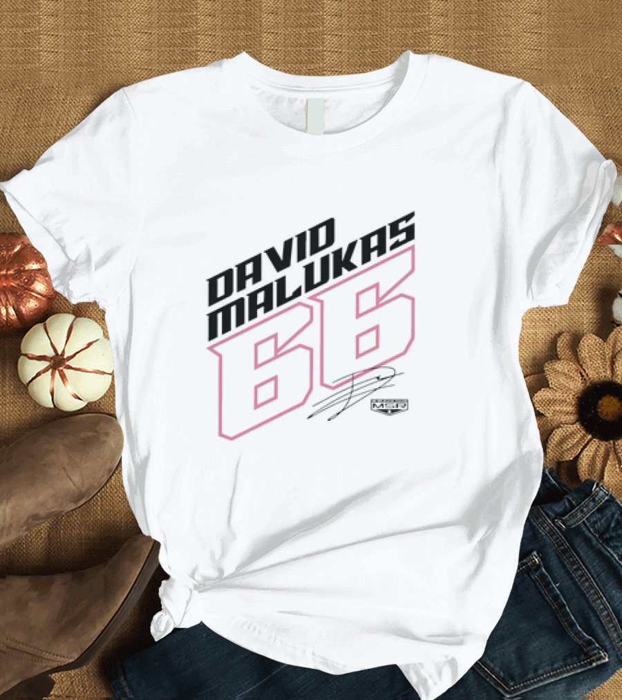 Meyer Shank Racing David Malukas 66 Signature Merch T-Shirt