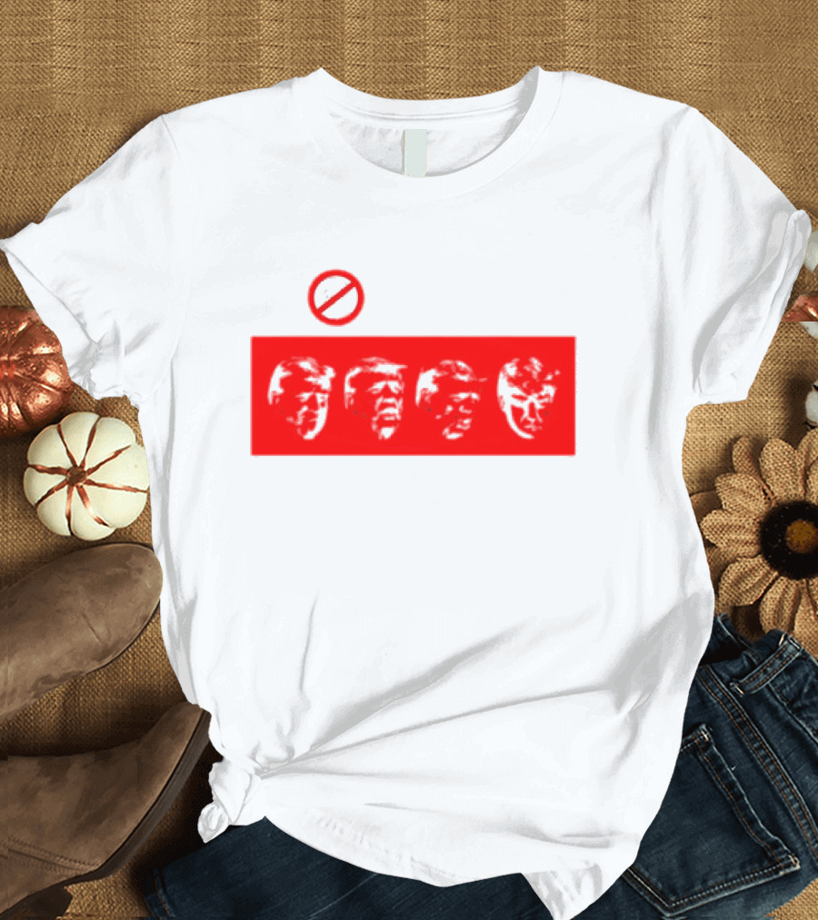 Not My President Anti Trump Faces with Red T-Shirt