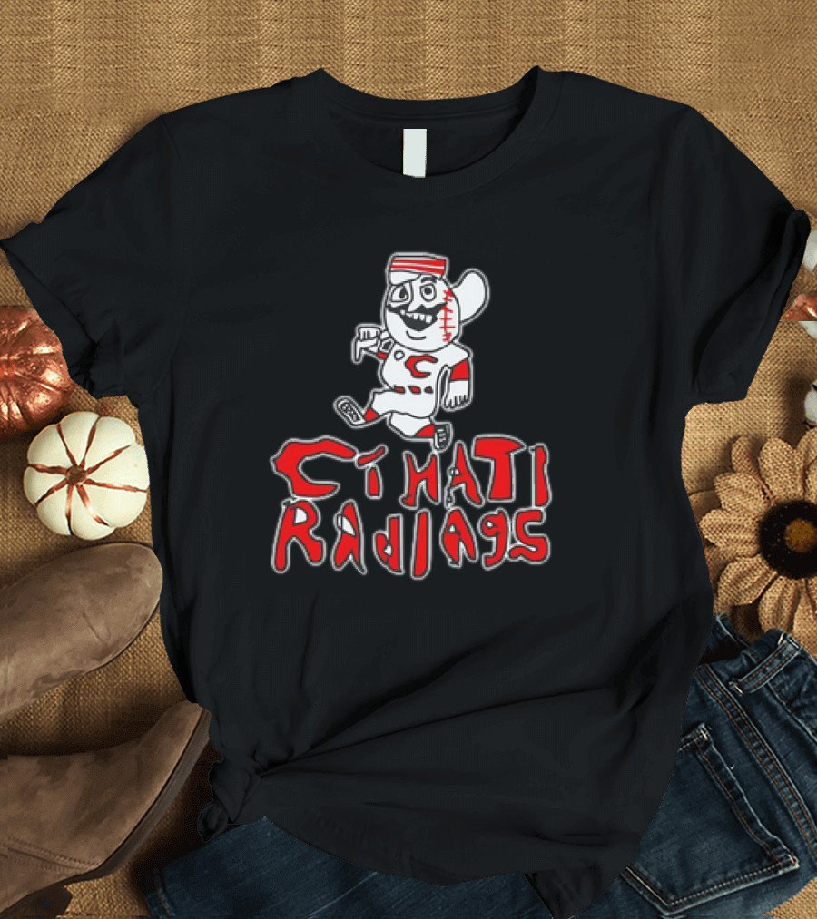 Cincinnati Reds Parody Baseball Character T-Shirt