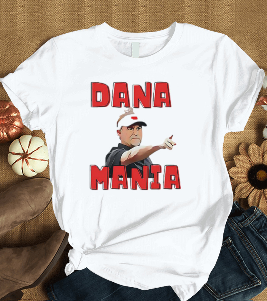 Dana Mania Nebraska Cornhusker Enthusiasm Pointing T-Shirt