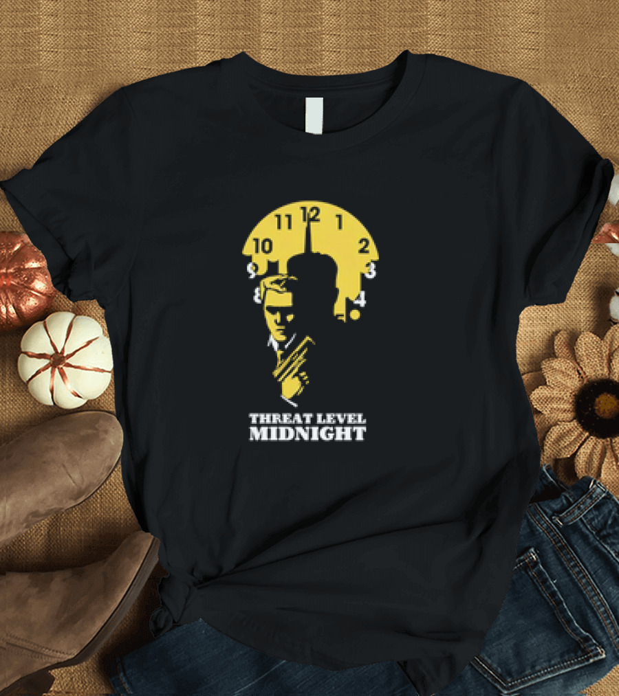 Threat Level Midnight The Office Clock Face T-Shirt