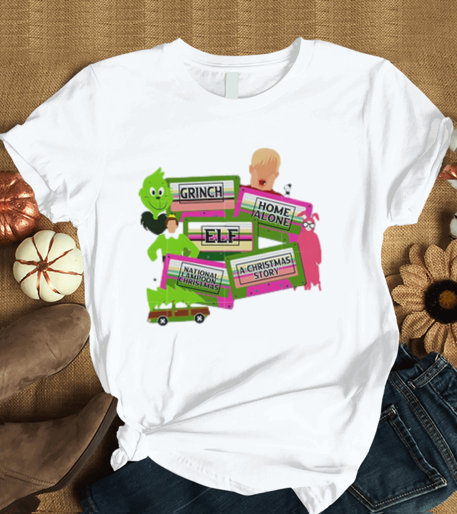 Grinch Home Alone Elf National Lampoon Christmas Story T-Shirt