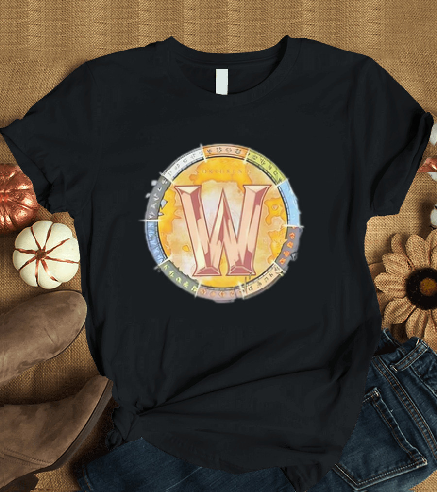 World of Warcraft Northrend Rune Circle with W Emblem T-Shirt