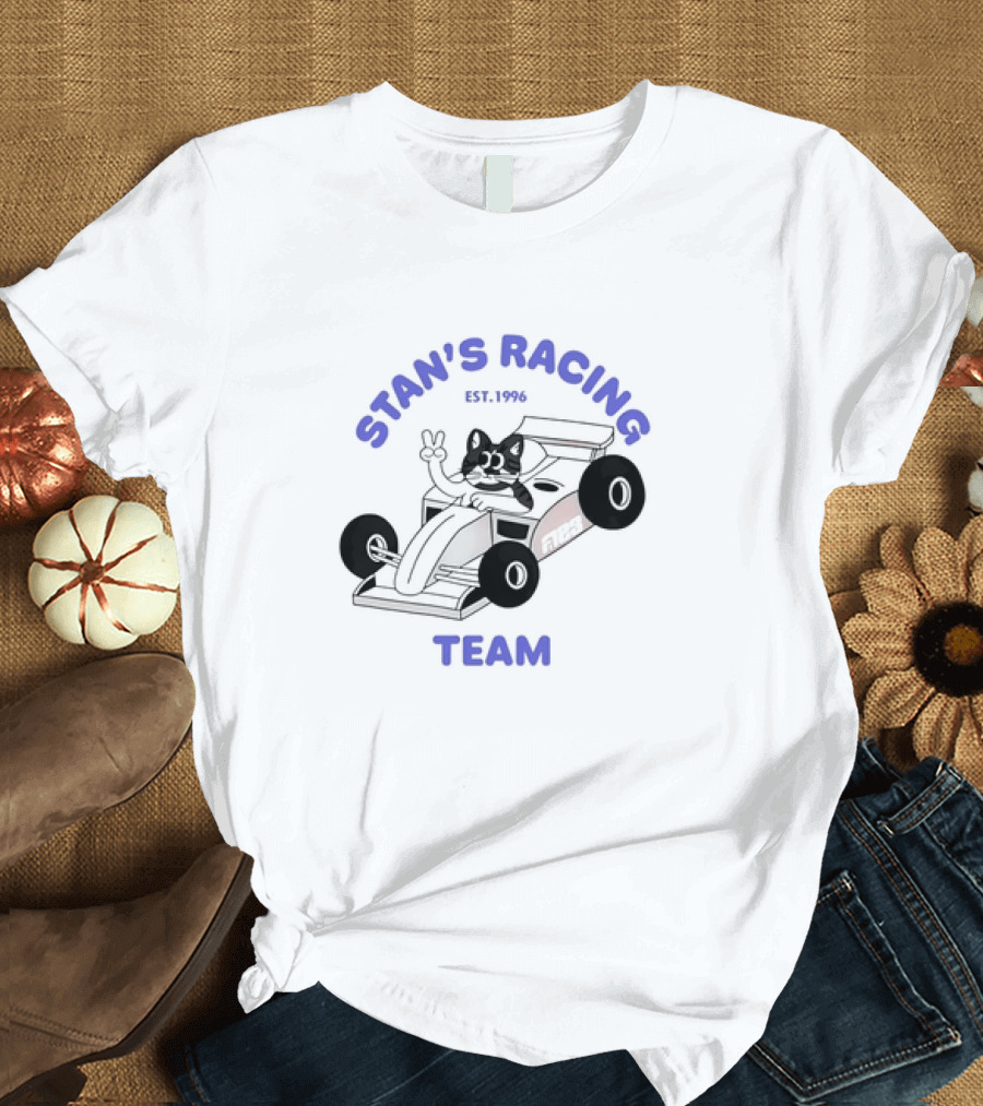Stan's Racing Team Cat Est. 1996 Racing Car T-Shirt