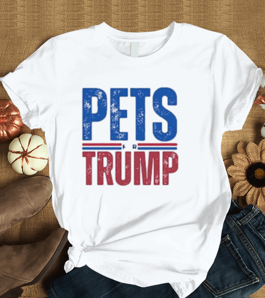 Vintage Pets for Trump Retro Distressed Political Support T-Shirt