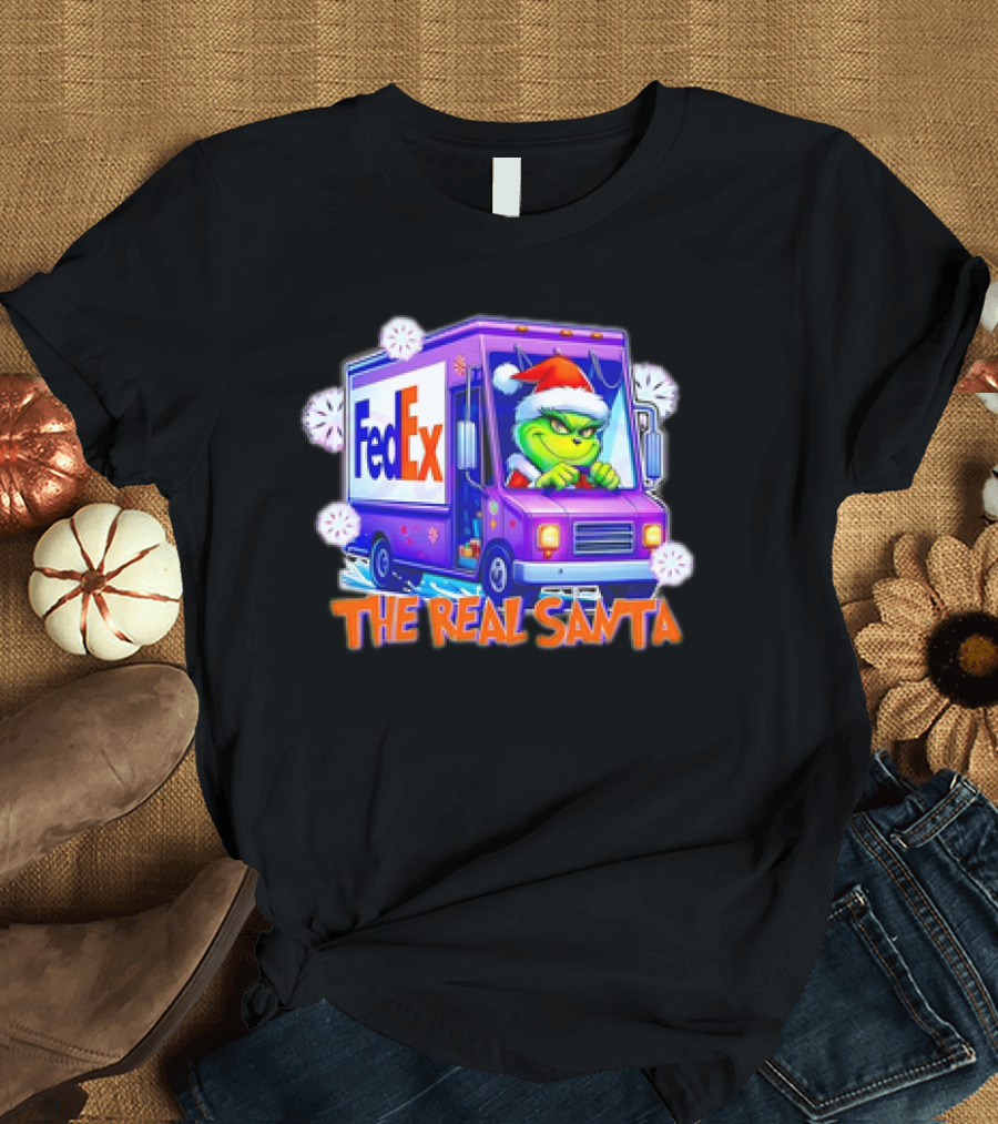 The Real Santa Grinch FedEx Truck Christmas Delivery T-Shirt