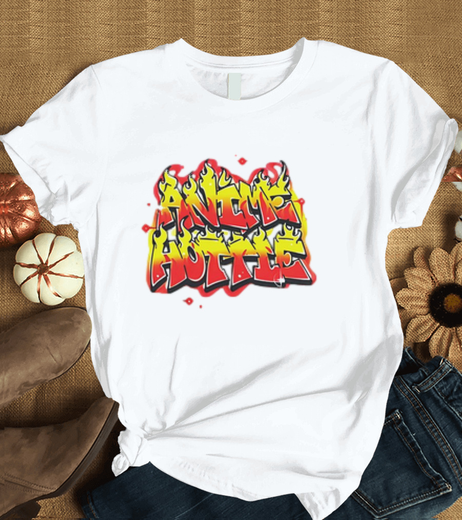 Anime Hottie Flame Graffiti T-Shirt
