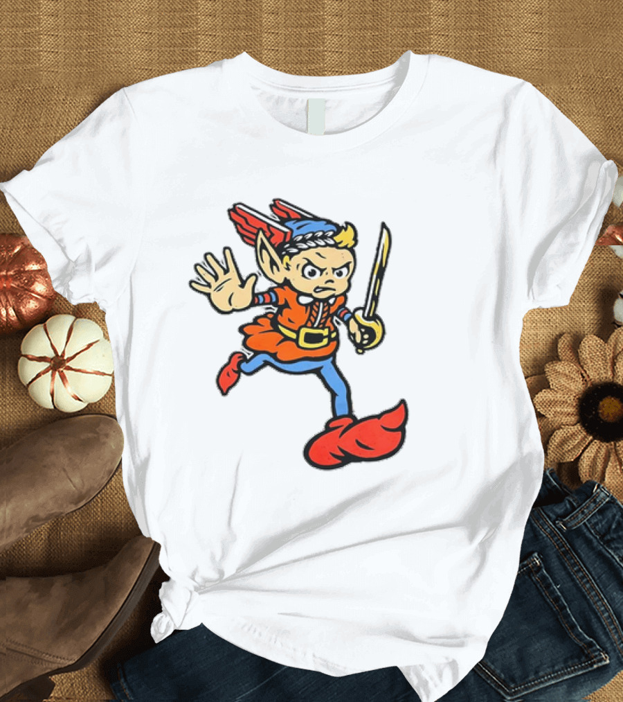 Cleveland Guardians Cartoon Baseball Mascot T-Shirt