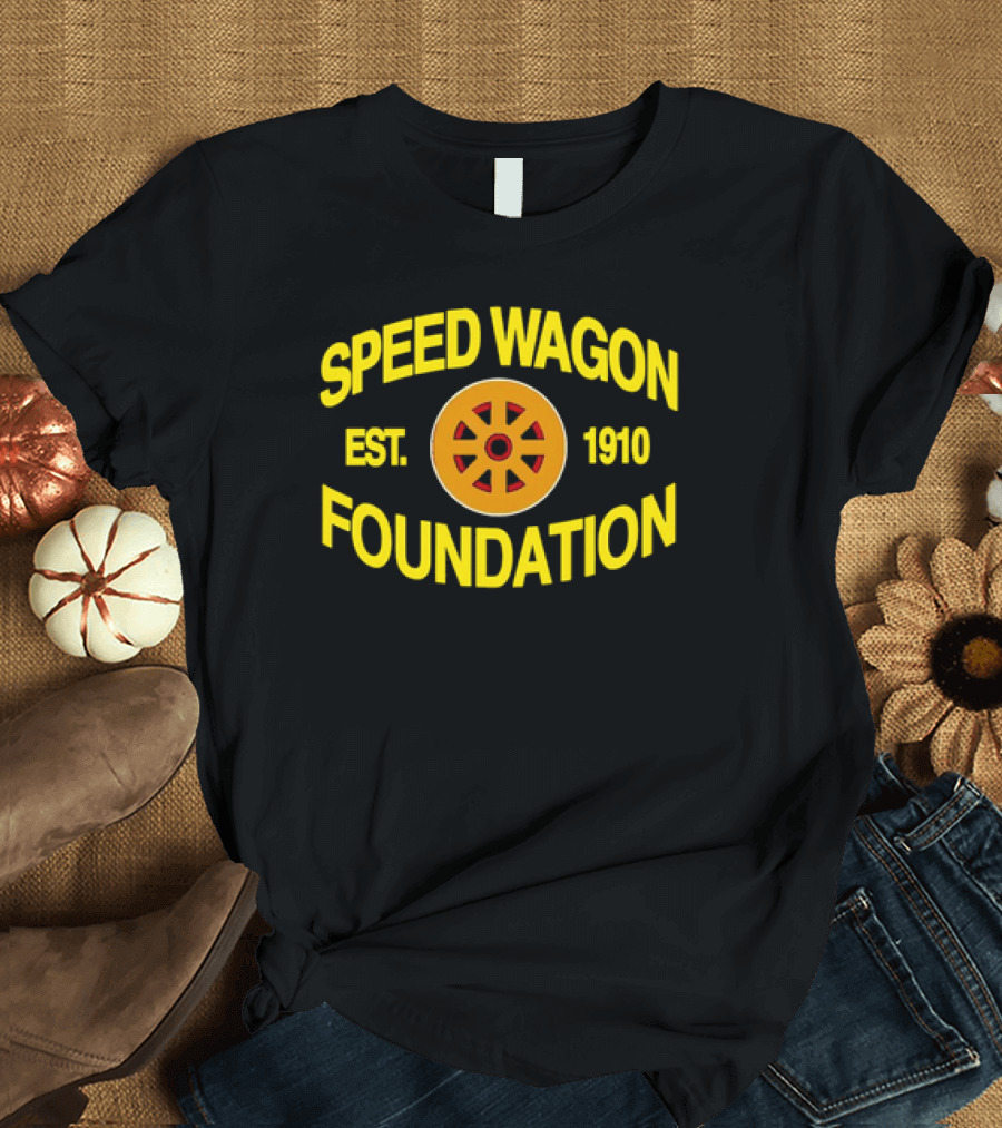 Speed Wagon Foundation Est 1910 Emblem with Wheel T-Shirt