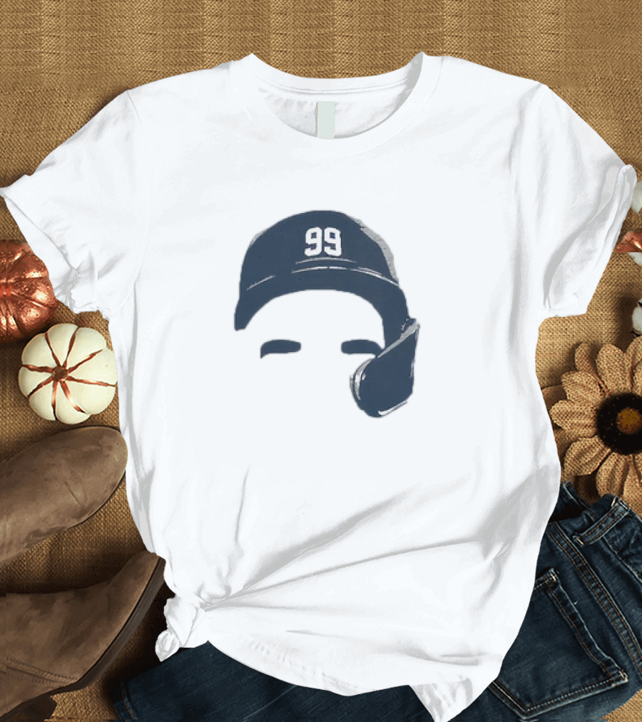 Aaron Judge New York Yankees Number 99 Blank Face Baseball Cap T-Shirt