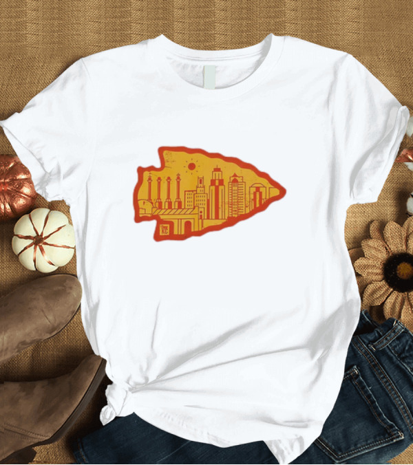 T-Shirt: Arrowhead KC Kansas City Skyline T-Shirt Arrowhead KC Kansas City Skyline T-Shirt