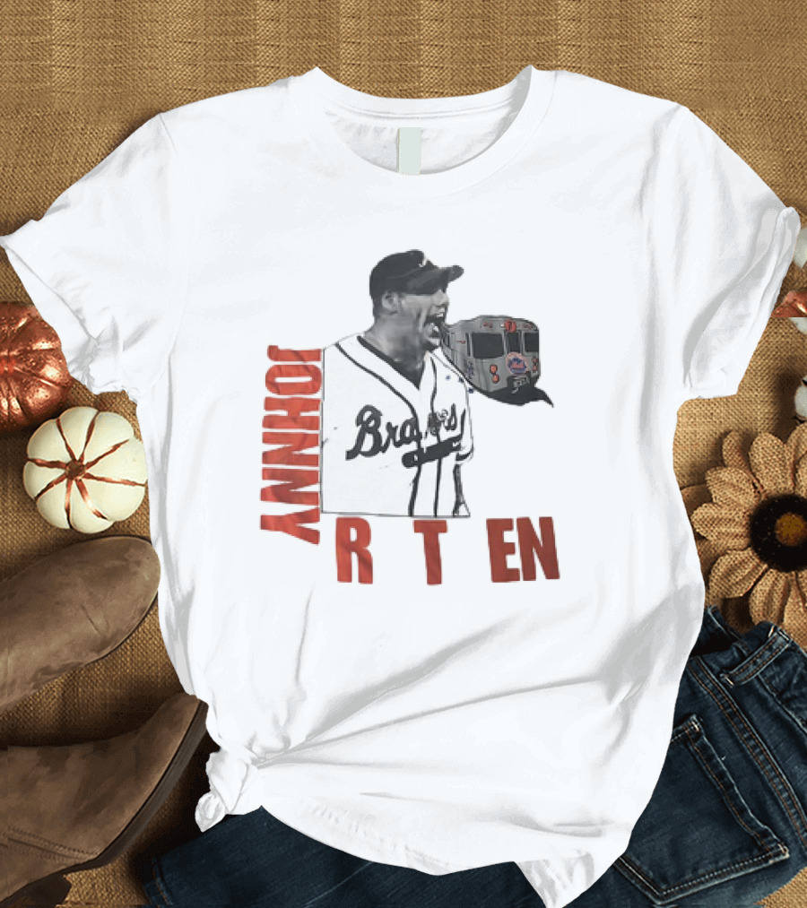 Johnny Rotten Braves Mets Subway Mashup Vintage T-Shirt