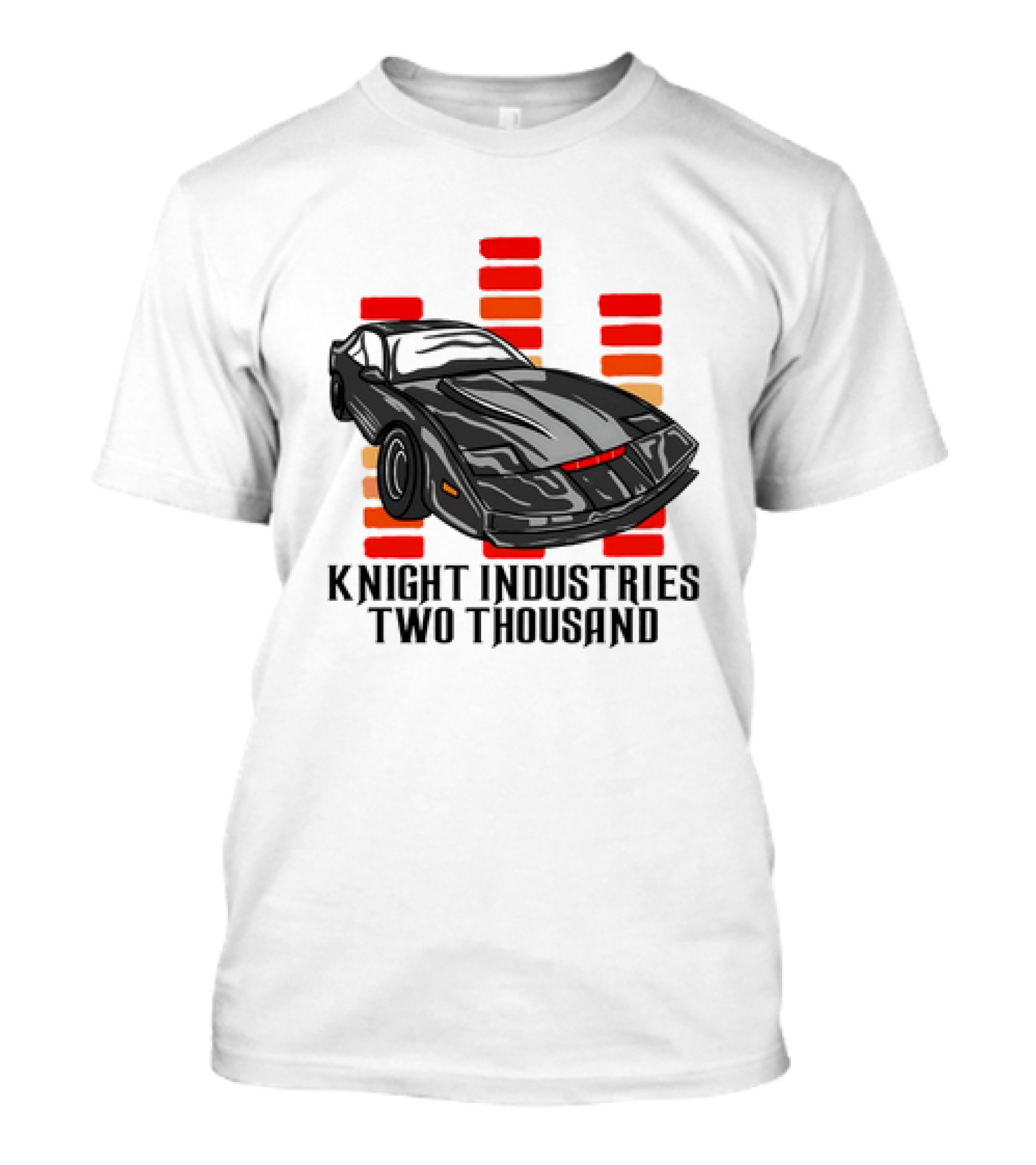Knight Industries Two Thousand Iconic Car With Red Bar Elements T-Shirt