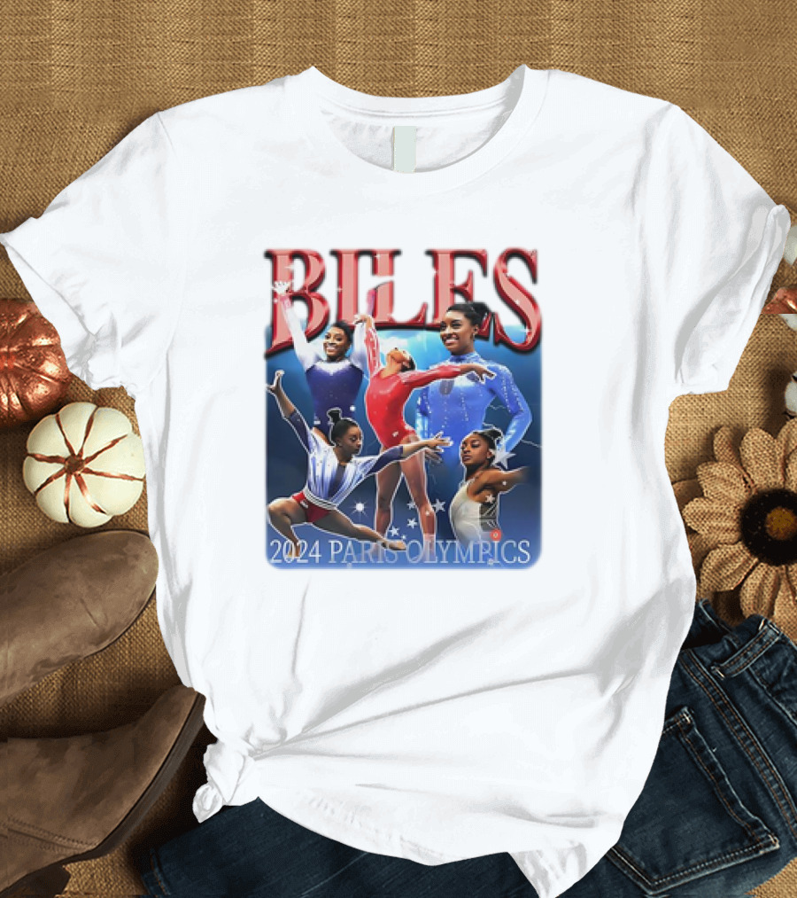Biles 2024 Paris Olympics Gymnastics Champion T-Shirt