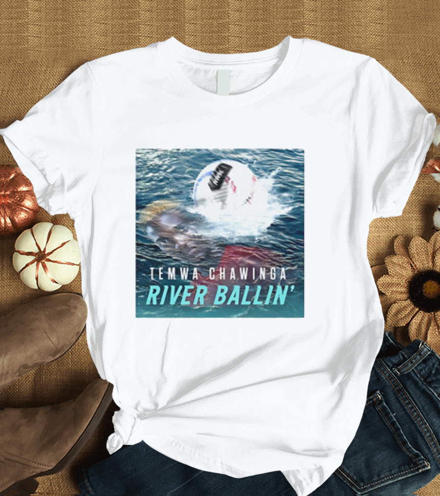 Temwa Chawinga River Ballin' Soccer Ball Splashing in Water T-Shirt