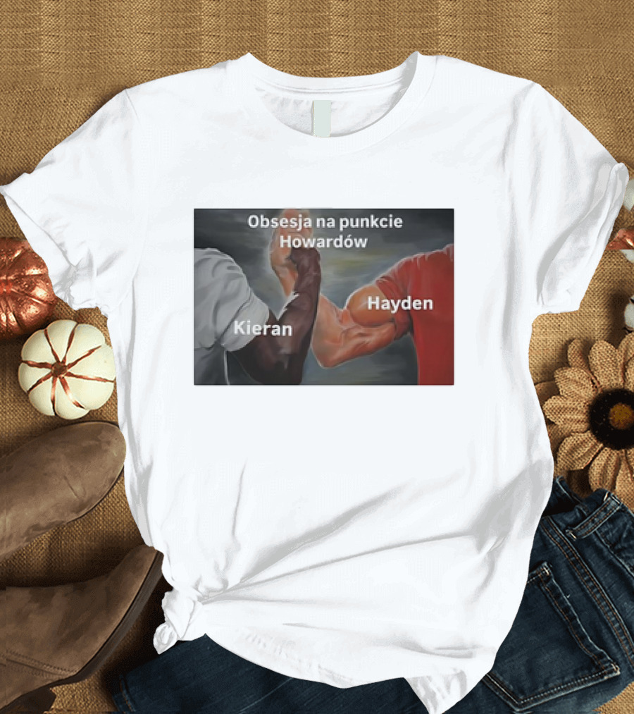 Kieran Hayden Obsesja na Punkcie Howardów Uścisk Dłoni T-Shirt