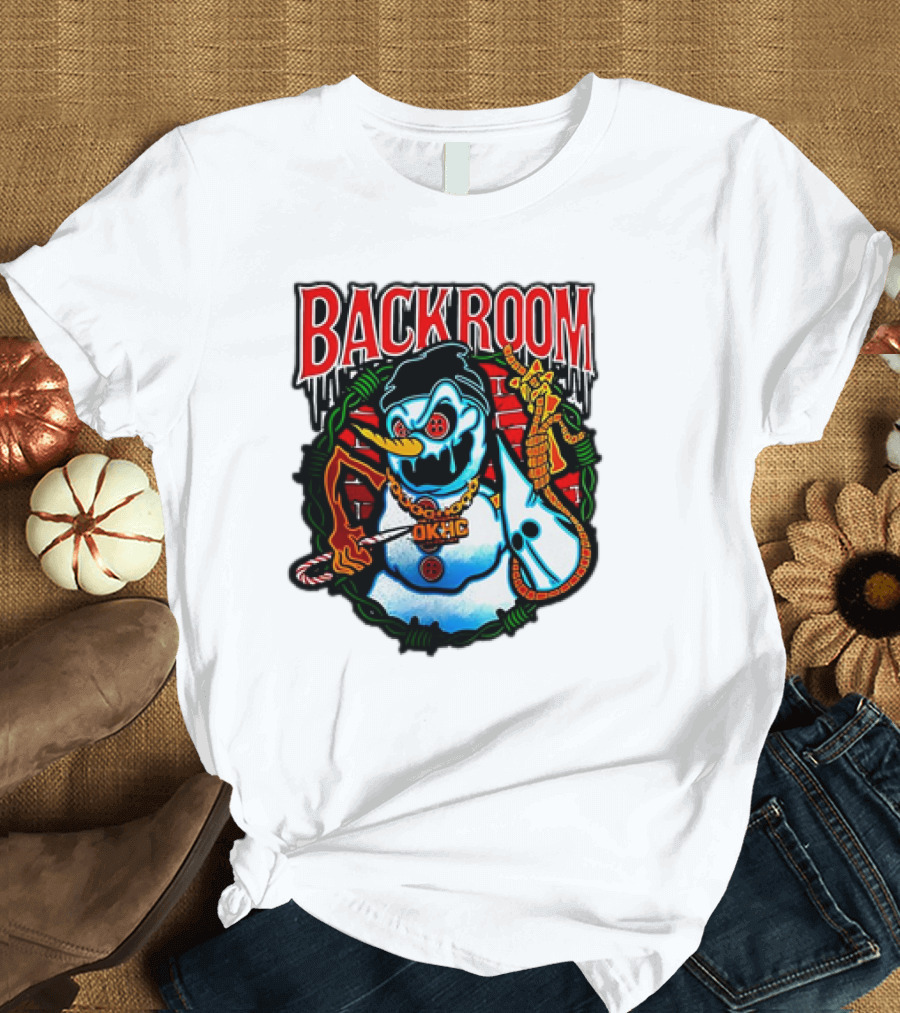 Backroom OKHC Hardcore Snowman Holiday T-Shirt