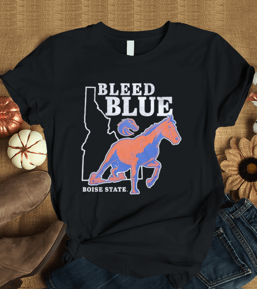Bleed Blue Boise State Broncos Vintage Logo Idaho T-Shirt