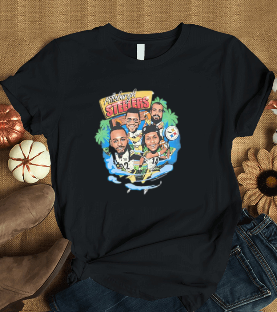Pittsburgh Steelers NFL Football Team Caricatures BH 2024 Players T-Shirt
