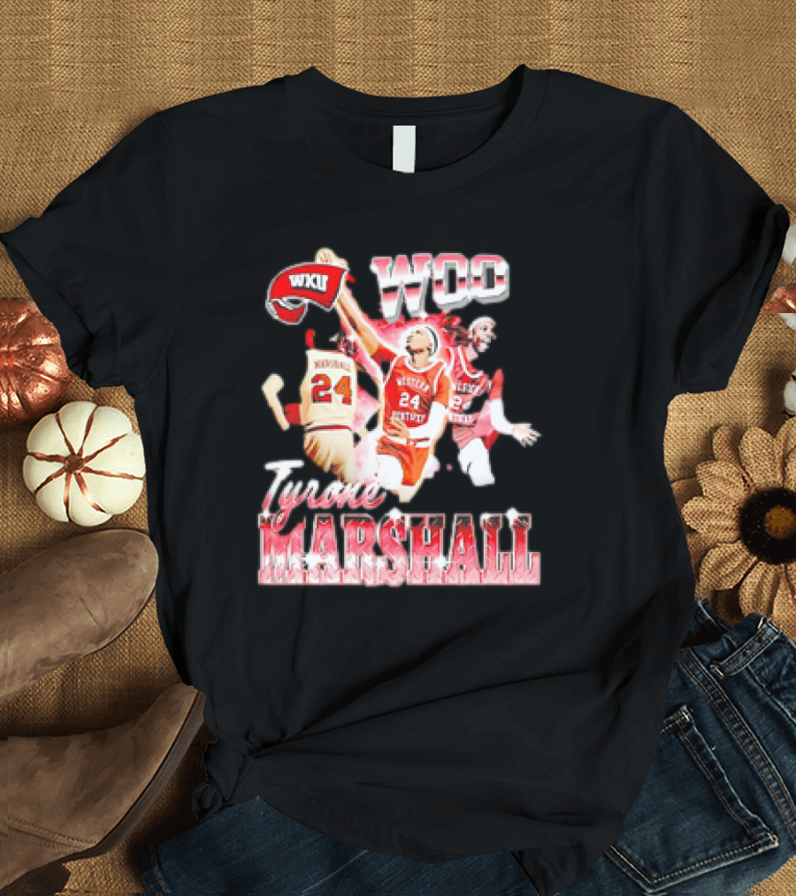 WKU Woo Tyrone Marshall Western Kentucky Hilltoppers Basketball 90s T-Shirt