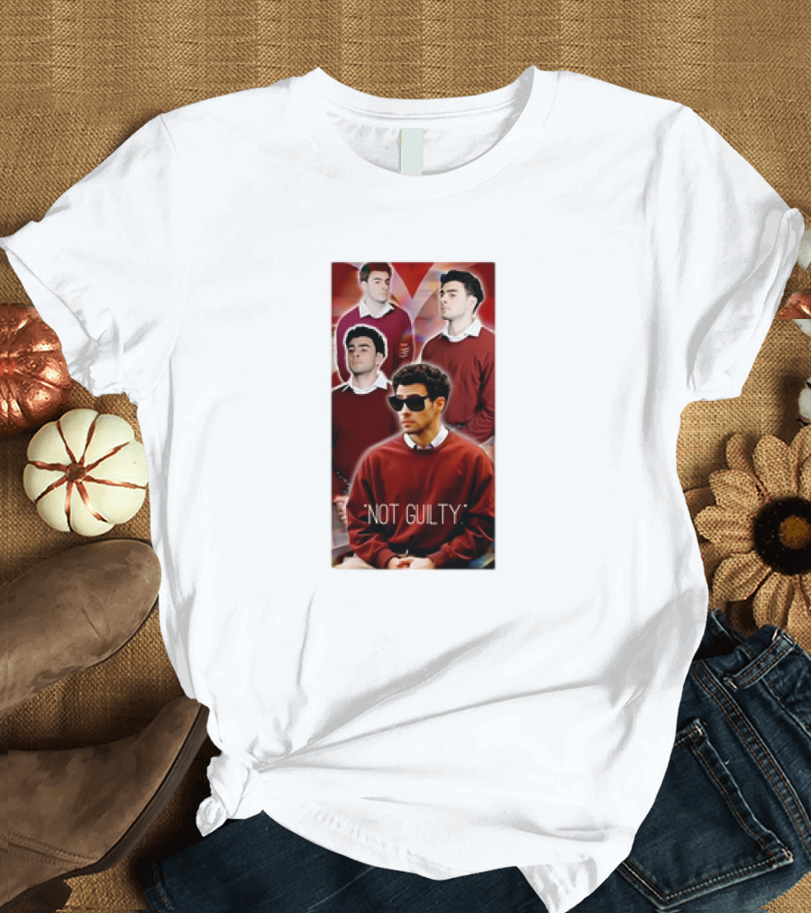 Luigi Mangione Not Guilty Bold Portrait Collage T-Shirt