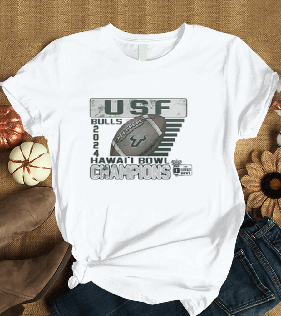 USF Bulls 2024 Hawai'i Bowl Champions Football T-Shirt