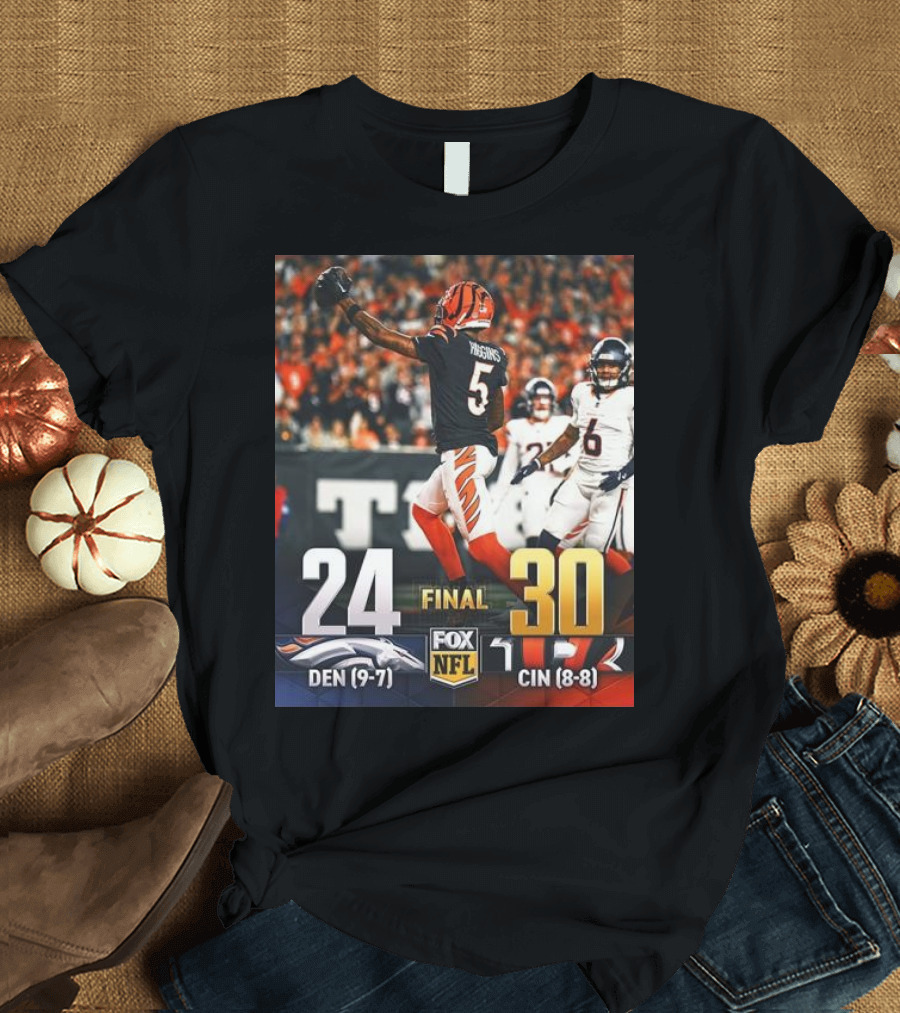 Cincinnati Bengals Final Win 30-24 Over Denver Broncos NFL T-Shirt