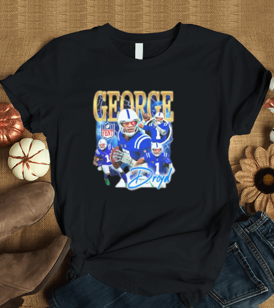 George Droyd Rookie Card Fent NFL Football Player Collage T-Shirt