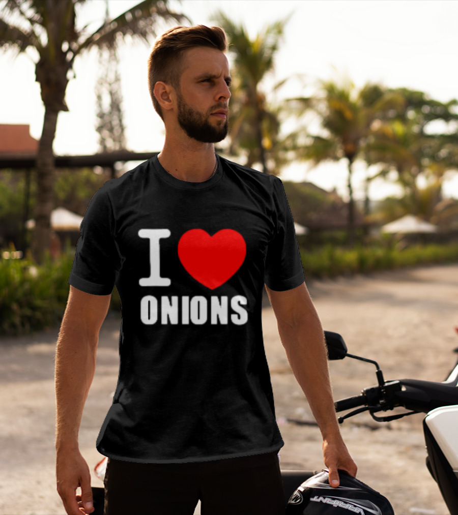 I Heart Onions Retro Love T-Shirt