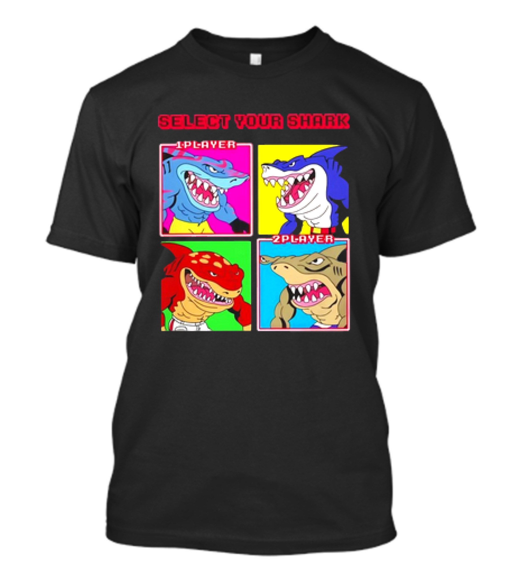 Street Sharks Select Your Shark Player Screen T-Shirt