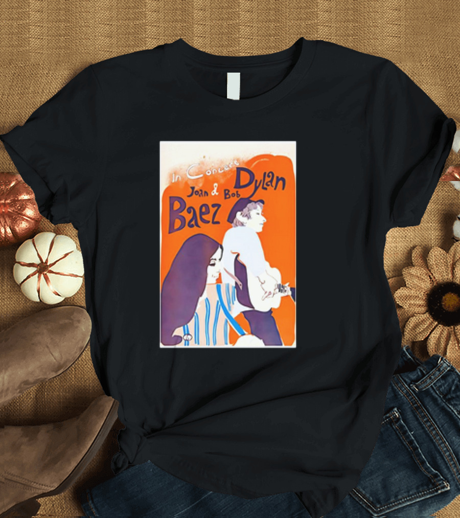 In Concert Joan and Bob Dylan Baez Vintage T-Shirt