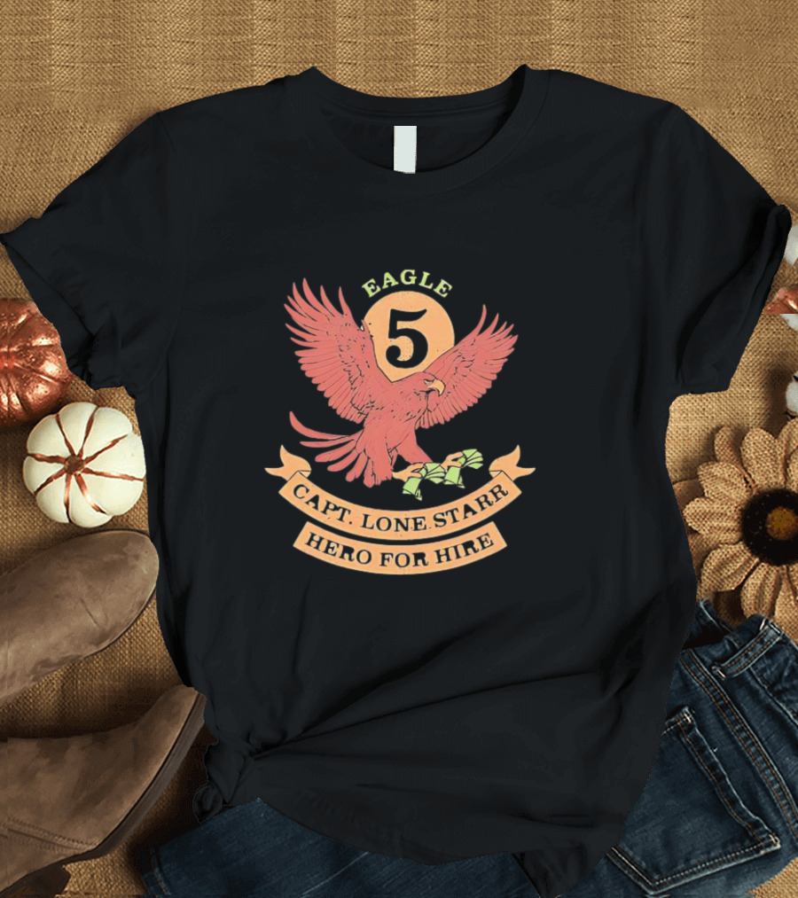 Eagle 5 Capt. Lone Starr Hero for Hire Vintage Spaceballs Emblem T-Shirt