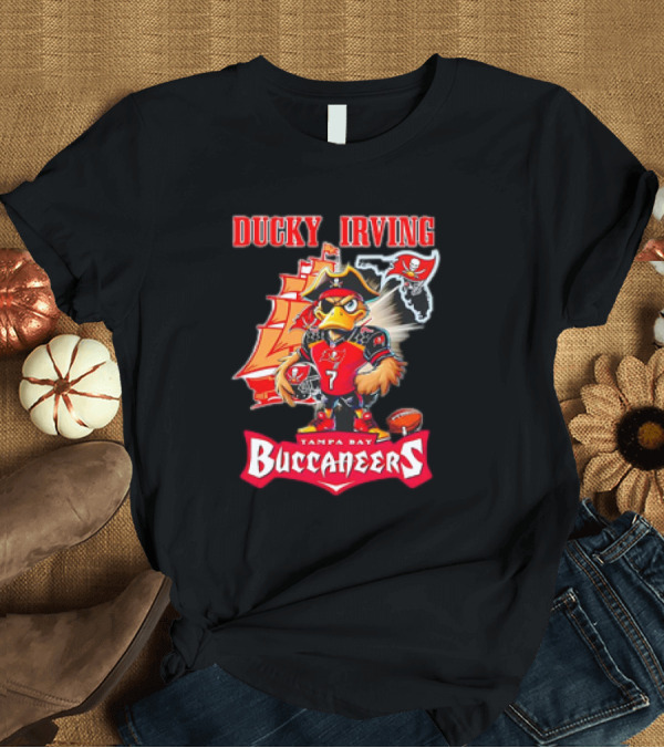 T-Shirt: Ducky Irving Tampa Bay Buccaneers 7 Pirate Ship Football Character T-Shirt Ducky Irving Tampa Bay Buccaneers 7 Pirate Ship Football Character T-Shirt