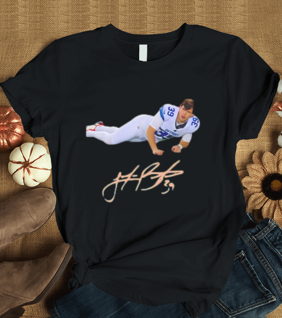 Lions Kicker Jake Bates Meme Autograph Signature Football Jersey 39 T-Shirt