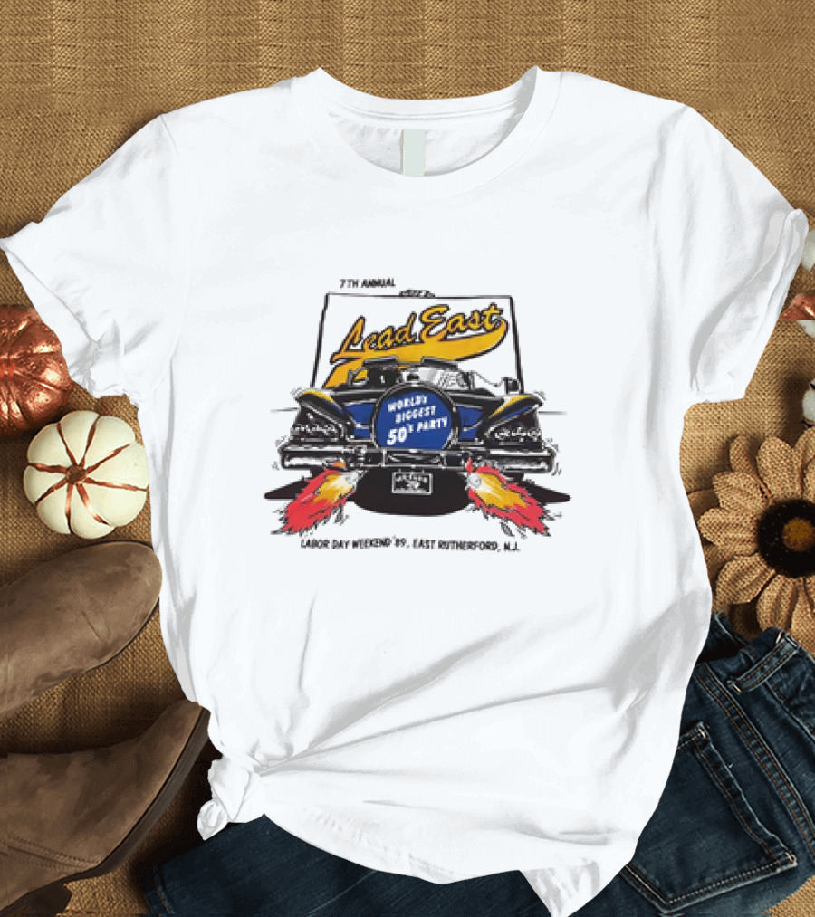 7th Annual Lead East World's Biggest 50's Party Labor Day Weekend '79 East Rutherford N.J T-Shirt