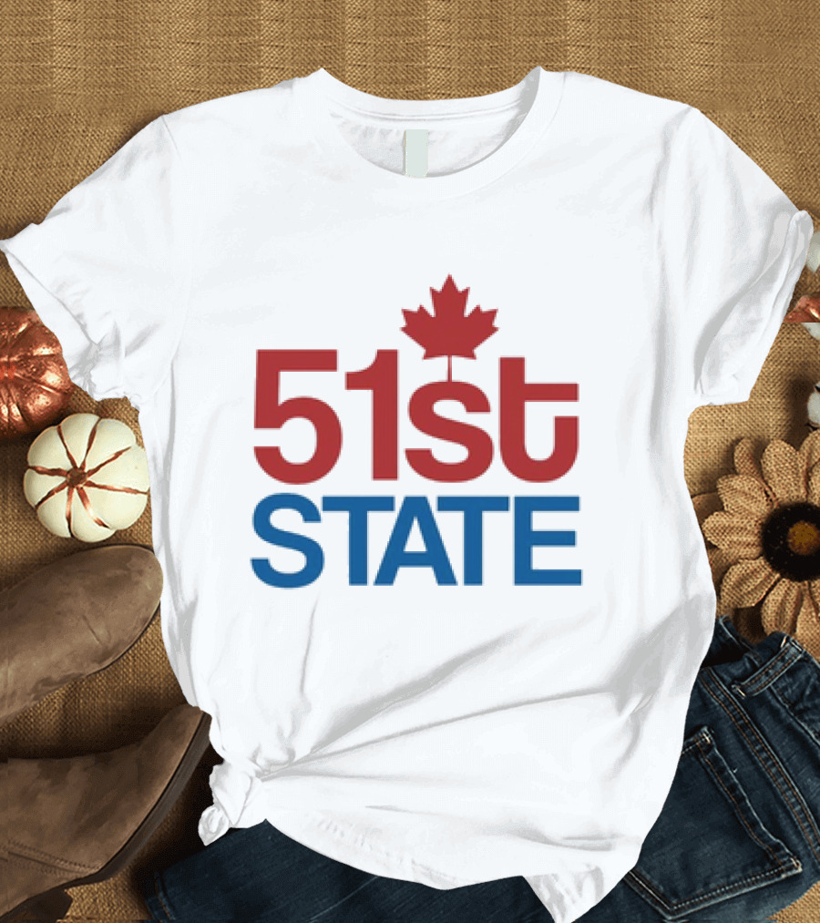Canada 51st State Maple Leaf T-Shirt